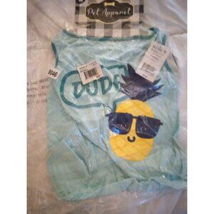 New Pineapple Sunglasses Dog Tank Top Size L By Woof